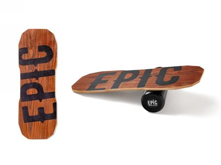 EPIC DARK OAK Balance Board + FLOOR MAT